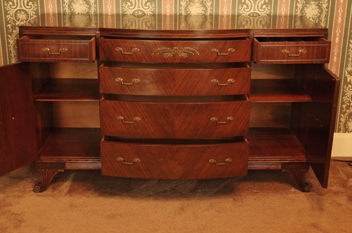 R-Way Furniture Co. Sheraton Style Bow Front Buffet