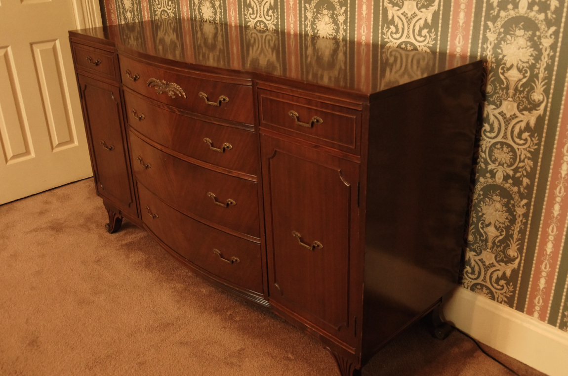 R-Way Furniture Co. Sheraton Style Bow Front Buffet