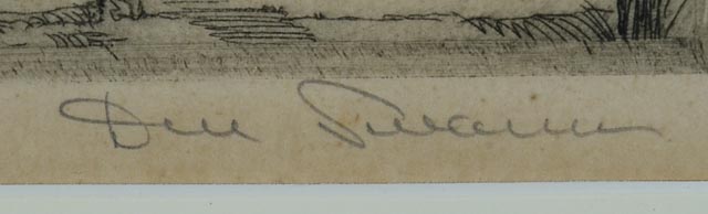 Limited Edition Signed Swan Donovan Etching