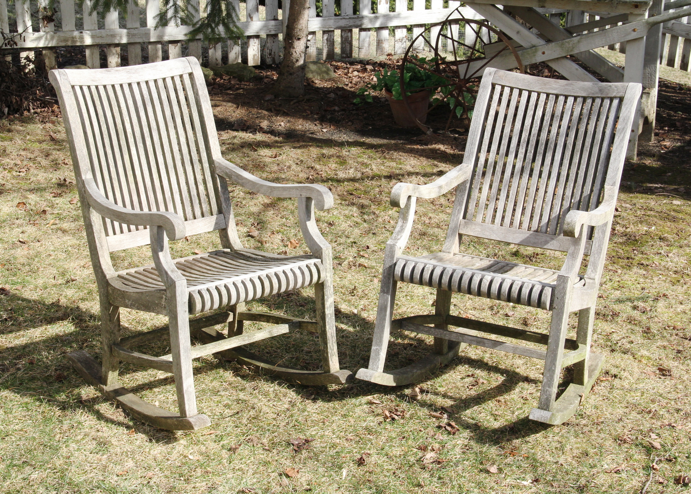 Smith and Hawken Teak Rocker Pair