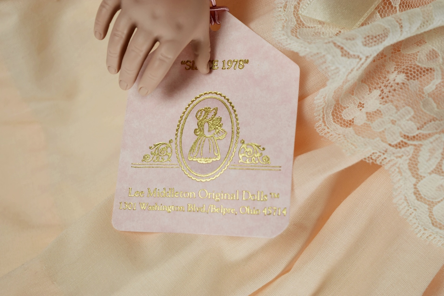 Lee Middleton Original Soft Skin Doll in Peach Dress