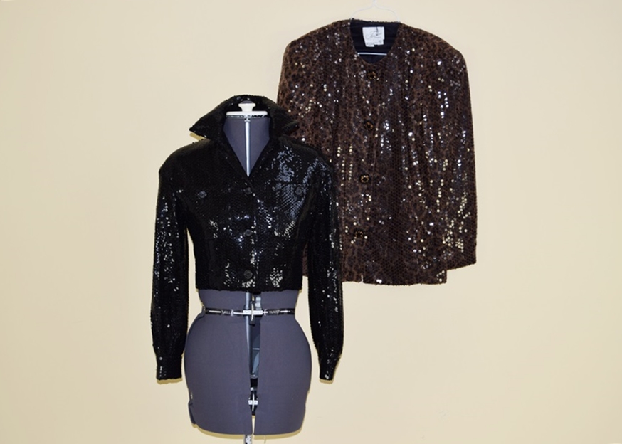 Vintage Bill Blass Sequin Jacket and Brown Sequin Jacket