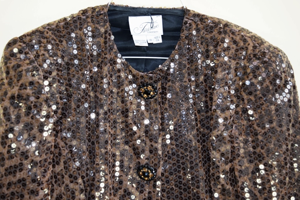 Vintage Bill Blass Sequin Jacket and Brown Sequin Jacket
