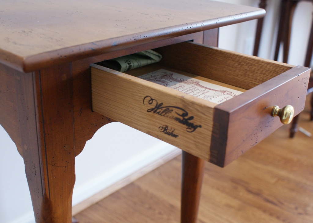 Baker Colonial Williamsburg Candle Table