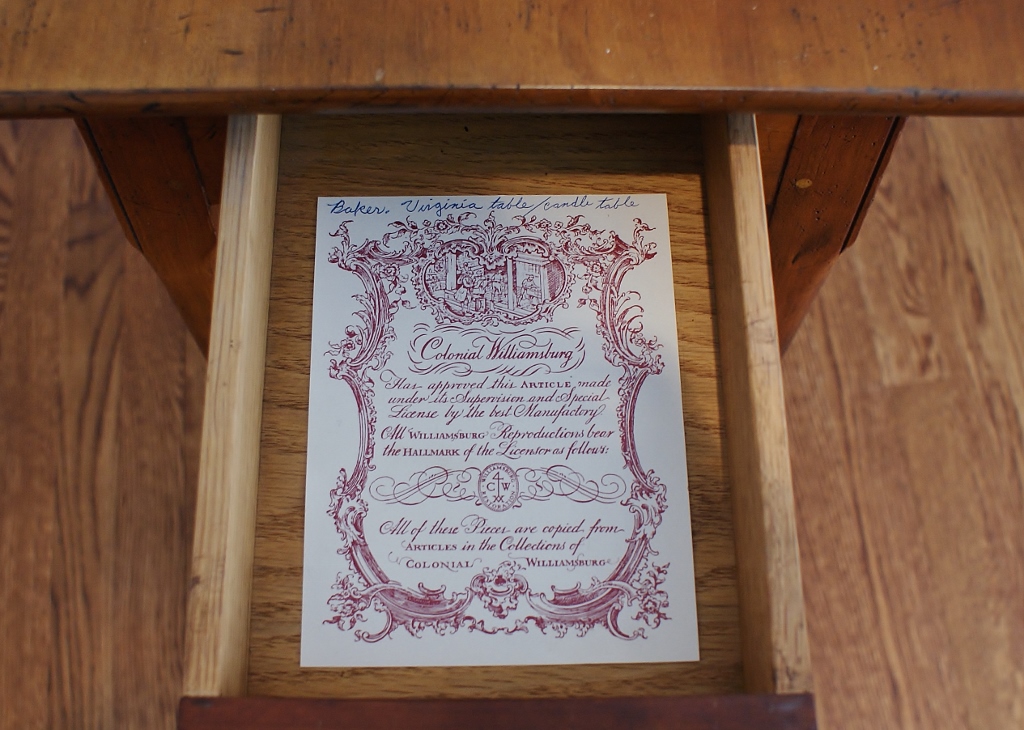Baker Colonial Williamsburg Candle Table