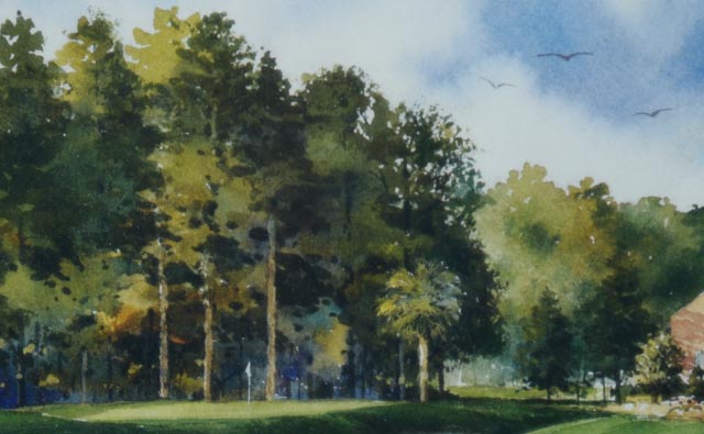 "Ninth at Long Cove" Paul Kuchno Photo Offset Lithograph