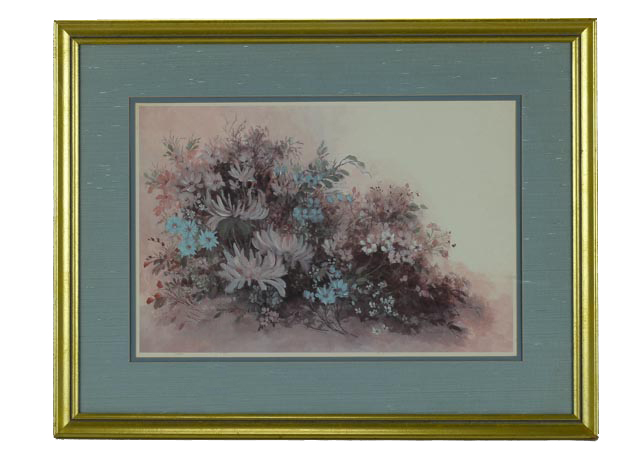 Mary Bertrand Signed L/E Floral Bouquet Photo Offset Lithograph