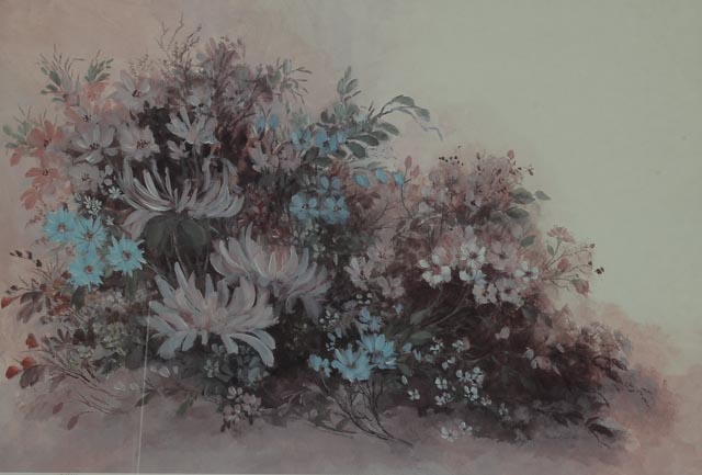 Mary Bertrand Signed L/E Floral Bouquet Photo Offset Lithograph