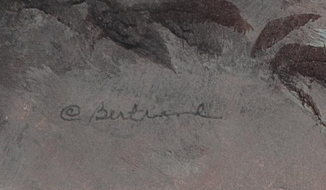 Mary Bertrand Signed L/E Floral Bouquet Photo Offset Lithograph