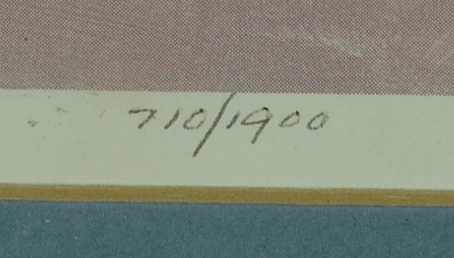 Mary Bertrand Signed L/E Floral Bouquet Photo Offset Lithograph