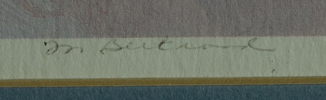 Mary Bertrand Signed L/E Floral Bouquet Photo Offset Lithograph