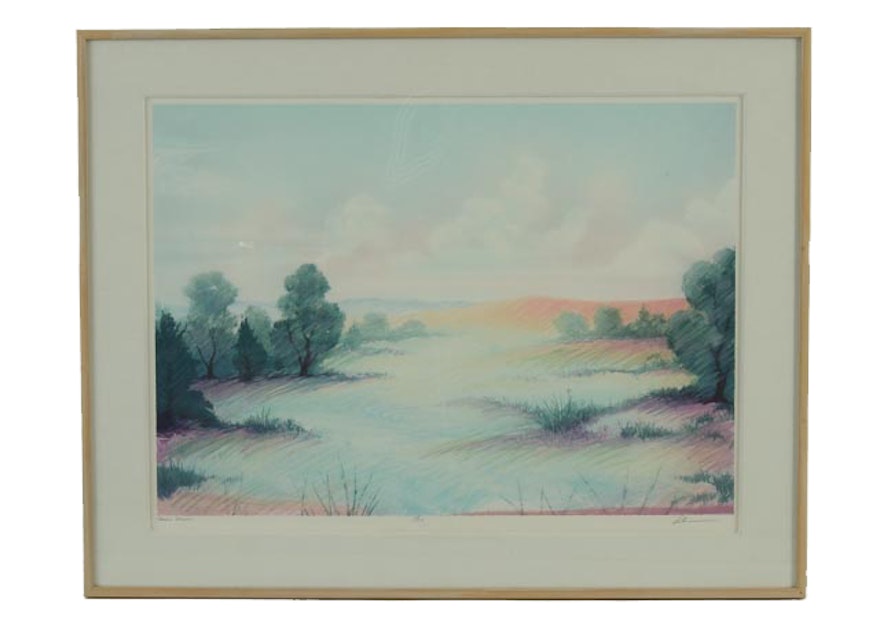 Michael Raburn L/E "Prairie Spring" Pulled Color Lithograph