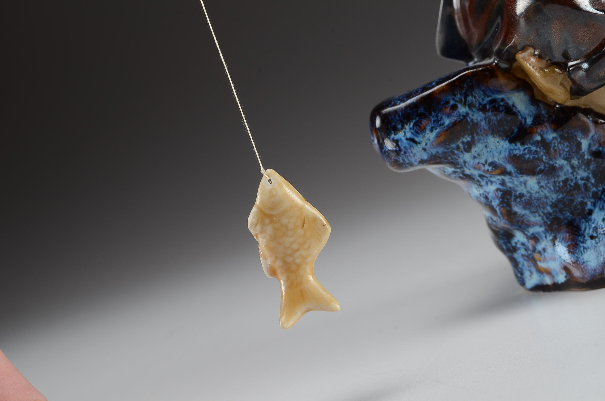 Chinese Shiwan Mudman Fisherman Ceramic Figurine