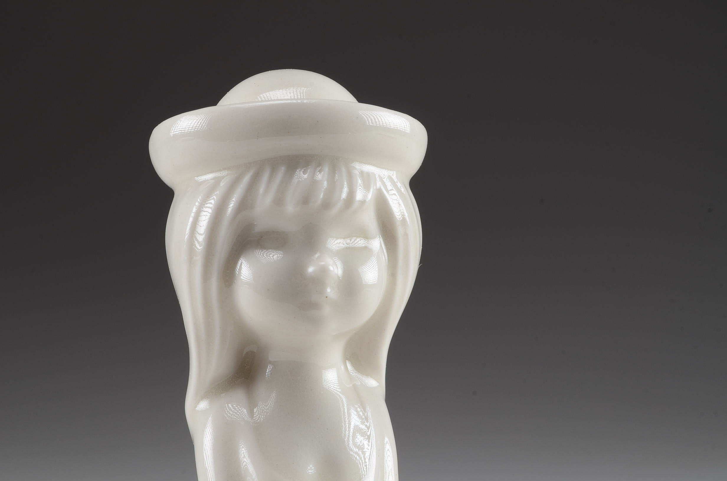 Vintage White Goebel Little Girl Bell