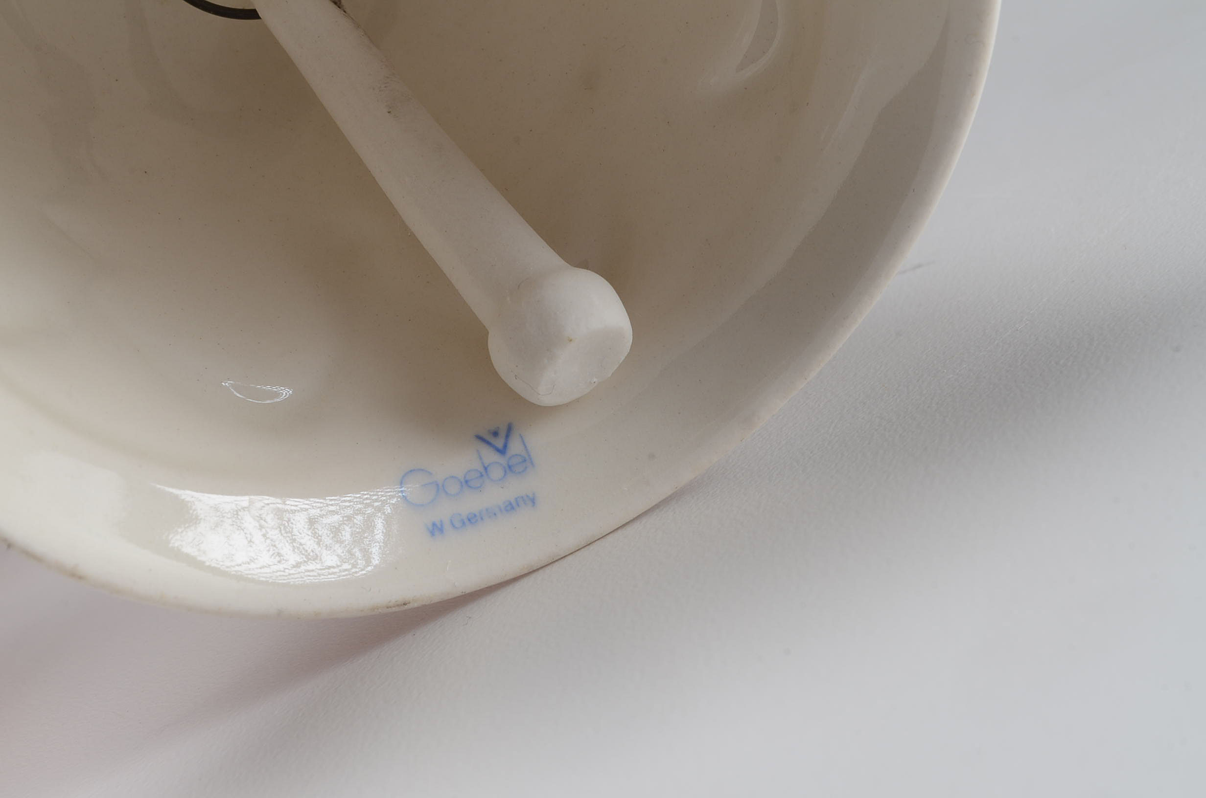 Vintage White Goebel Little Girl Bell