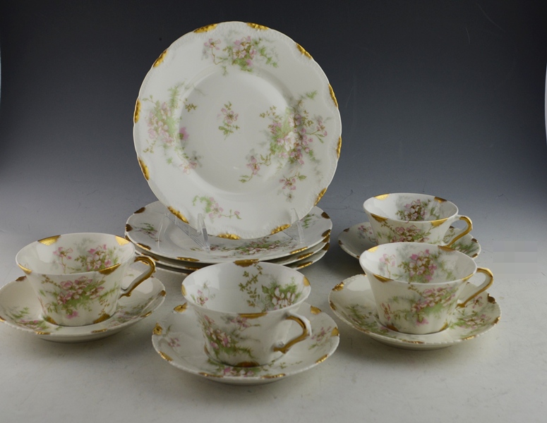 Theodore Haviland China "Apple Blossom" Set of Four
