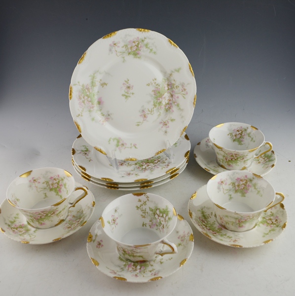 Theodore Haviland China "Apple Blossom" Set of Four