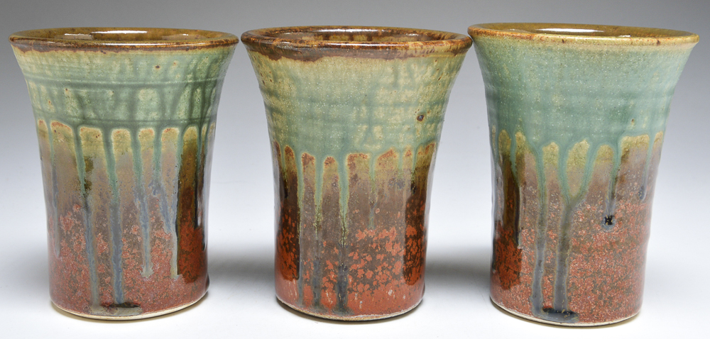 Octet of Blanket Creek Artisan Pottery Cups