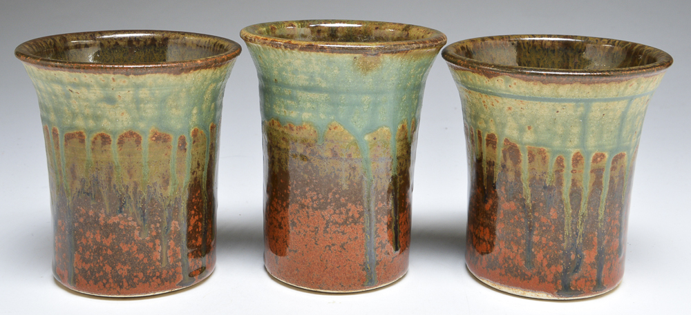 Octet of Blanket Creek Artisan Pottery Cups