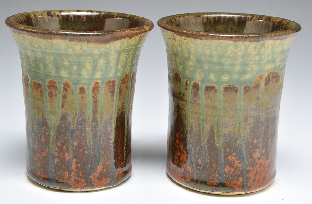 Octet of Blanket Creek Artisan Pottery Cups