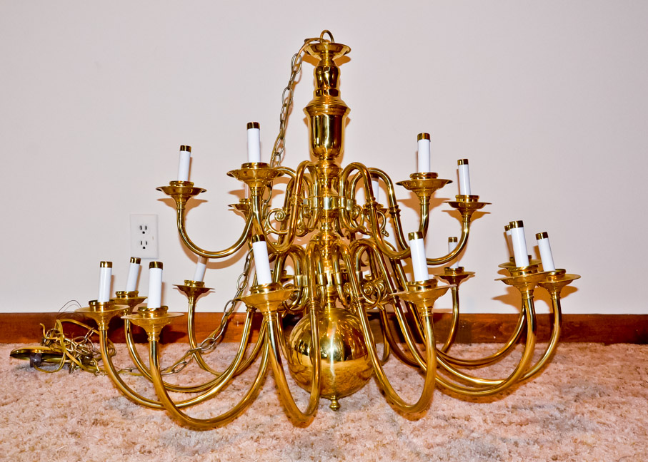 Large Brass Chandelier