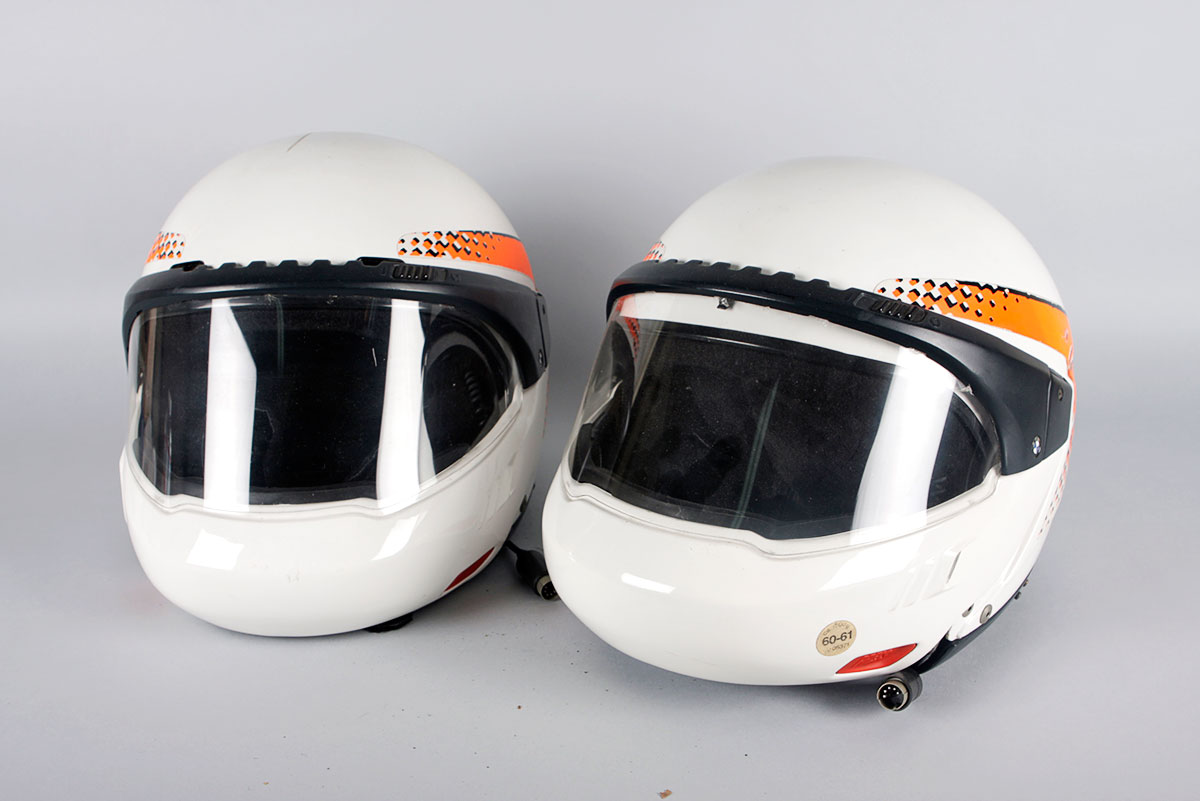 Pair of BMW System 3 Helmets