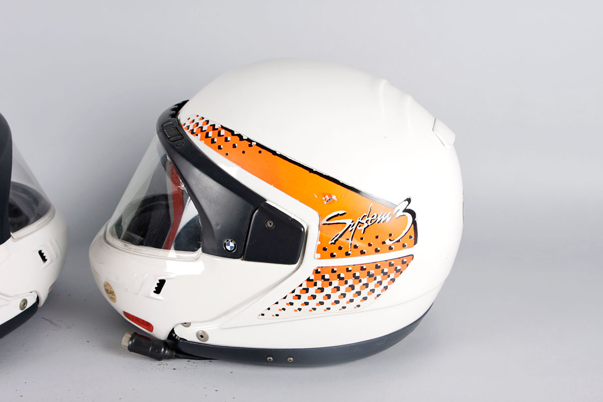 Pair of BMW System 3 Helmets