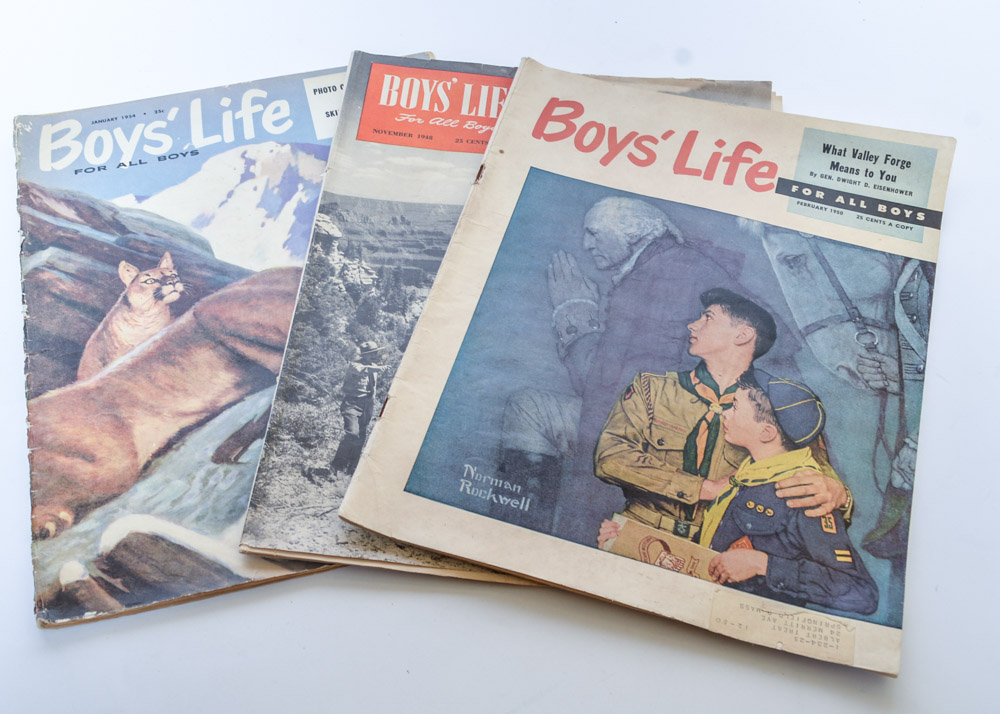 Trio of Vintage Boys' Life Magazines