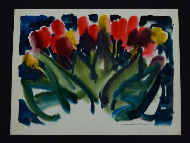 Jack Meanwell Original Floral Paintings on Paper