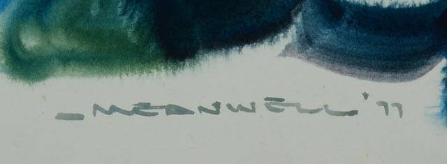 Jack Meanwell Original Floral Paintings on Paper