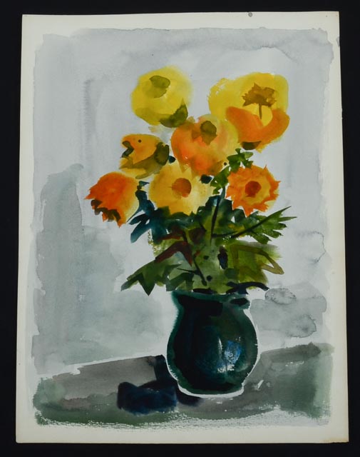 Jack Meanwell Original Floral Paintings on Paper