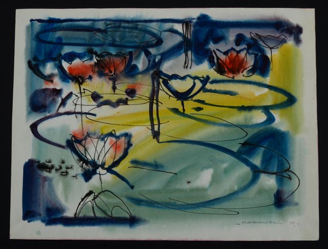 Jack Meanwell Original Floral Paintings on Paper