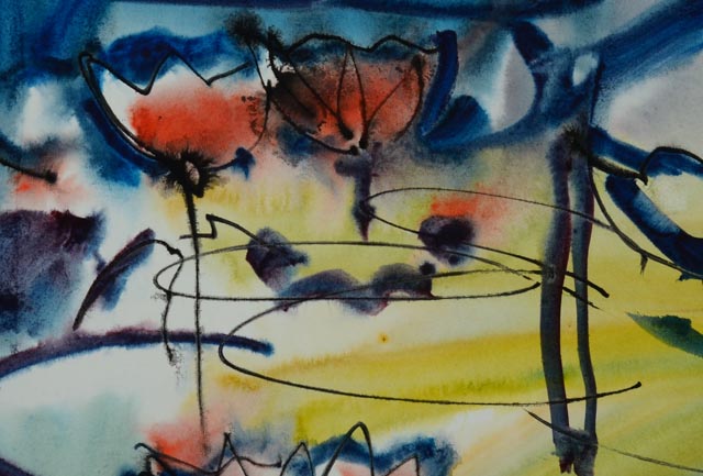 Jack Meanwell Original Floral Paintings on Paper