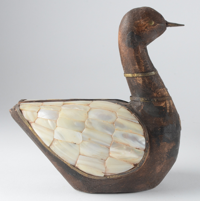 Mother of Pear Duck Figurines and Boxes