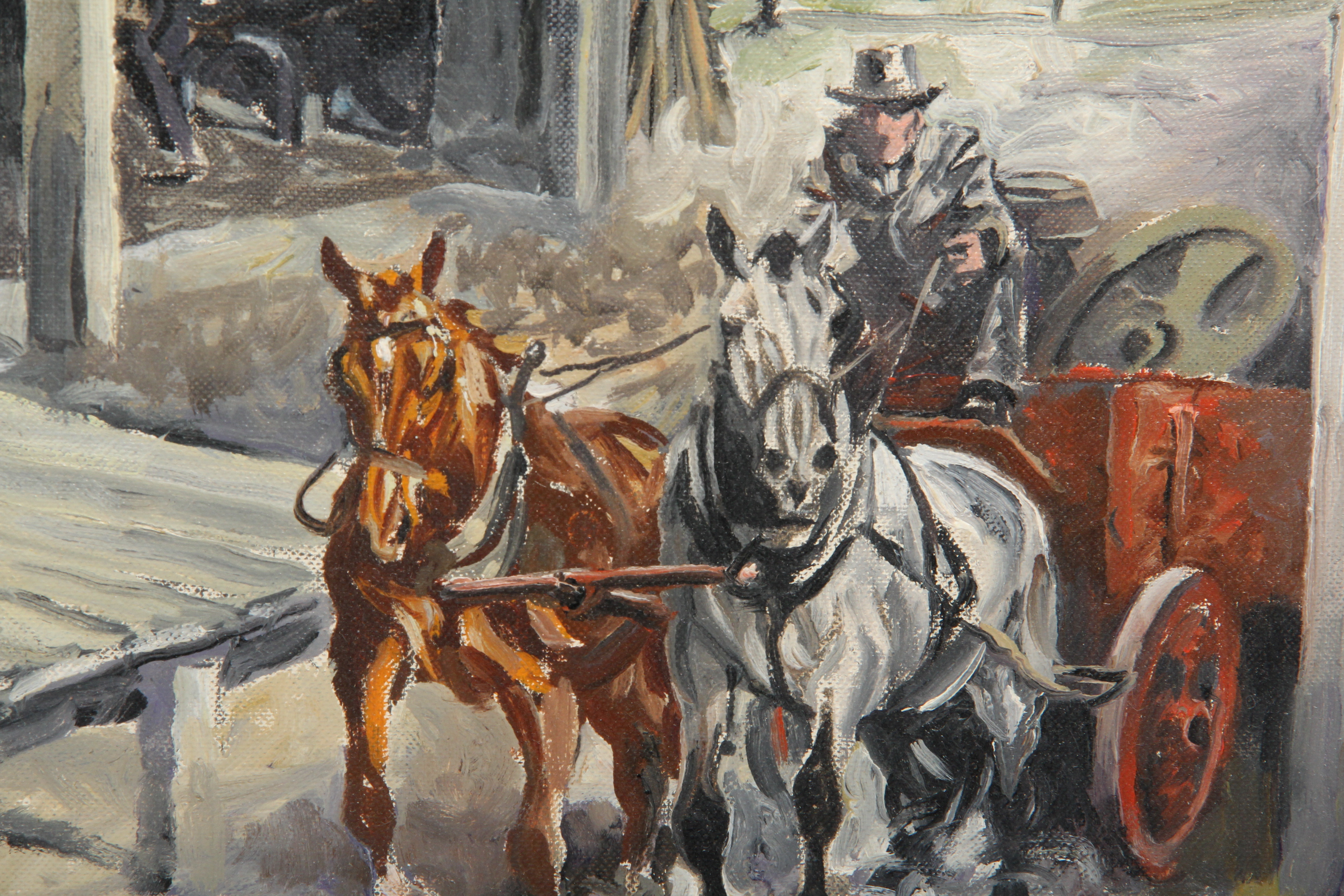 John Schmucker Oil Derrick Painting