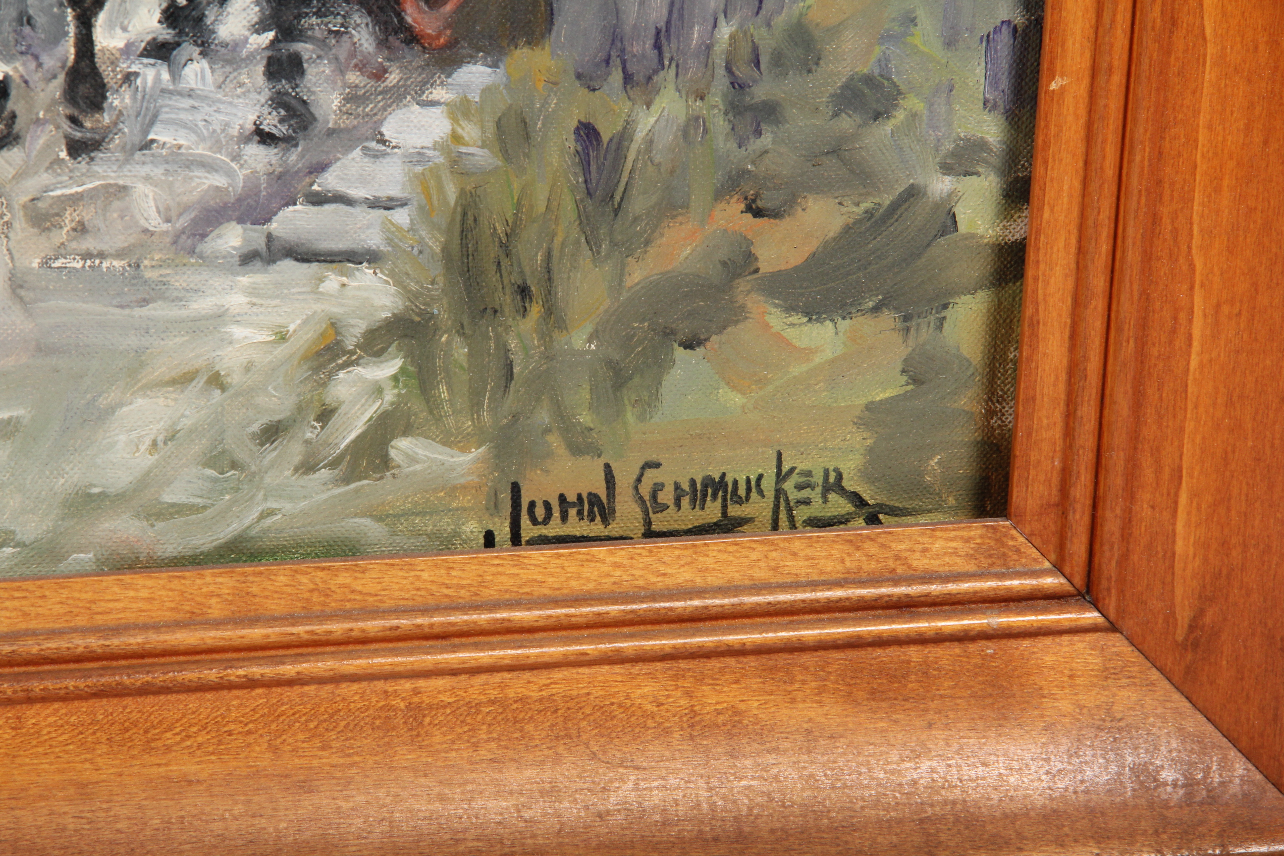 John Schmucker Oil Derrick Painting