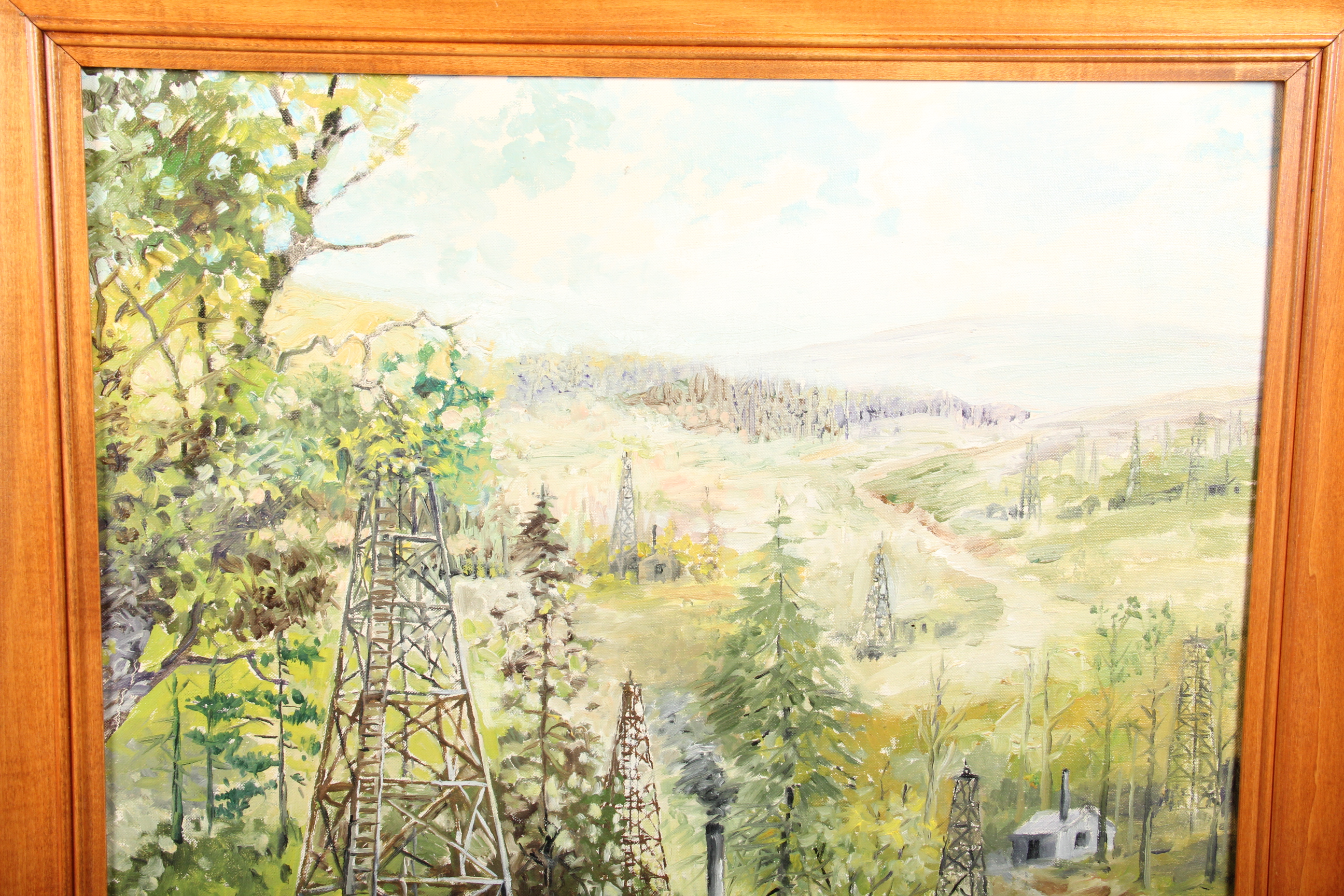 John Schmucker Oil Derrick Painting