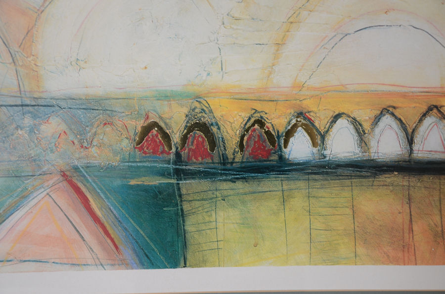 Modern Abstract Photo Offset Lithograph