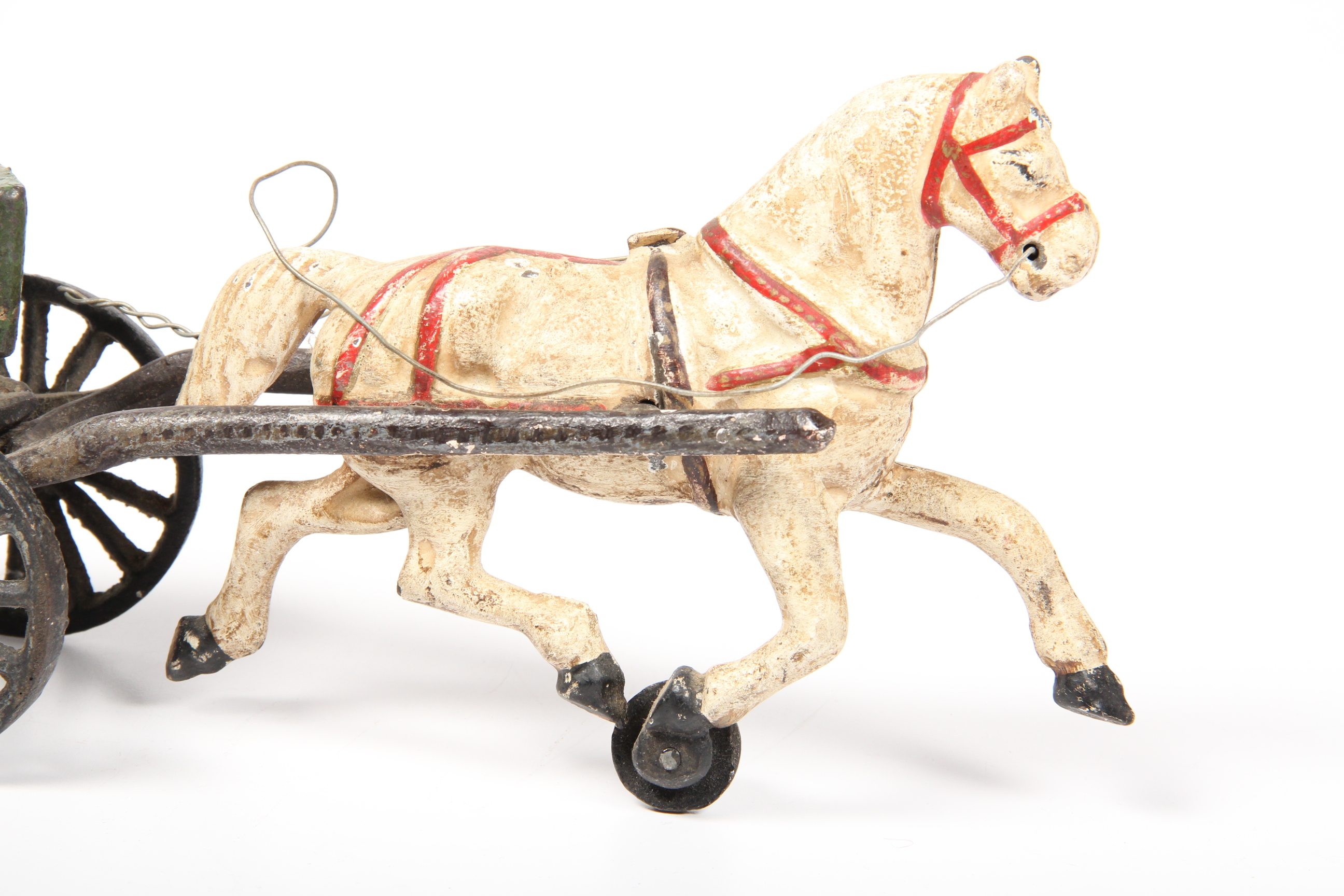 Vintage Cast Iron Horse Drawn Police Wagon