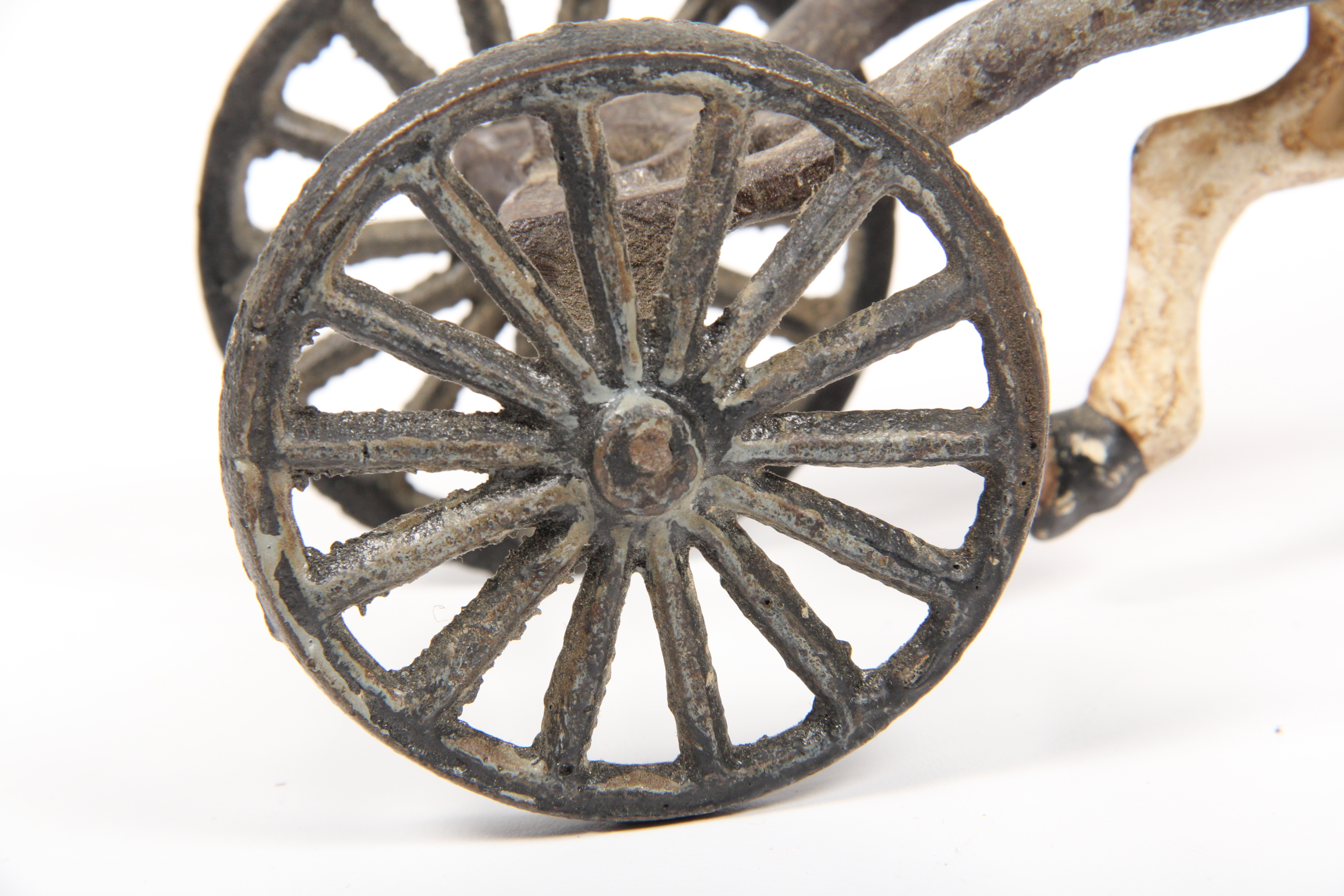 Vintage Cast Iron Horse Drawn Police Wagon