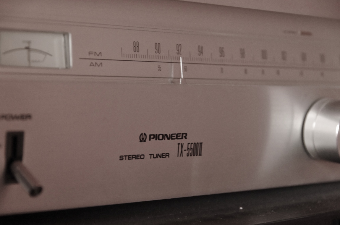 Pioneer Tuner and Cassette Deck with Cassettes and Storage