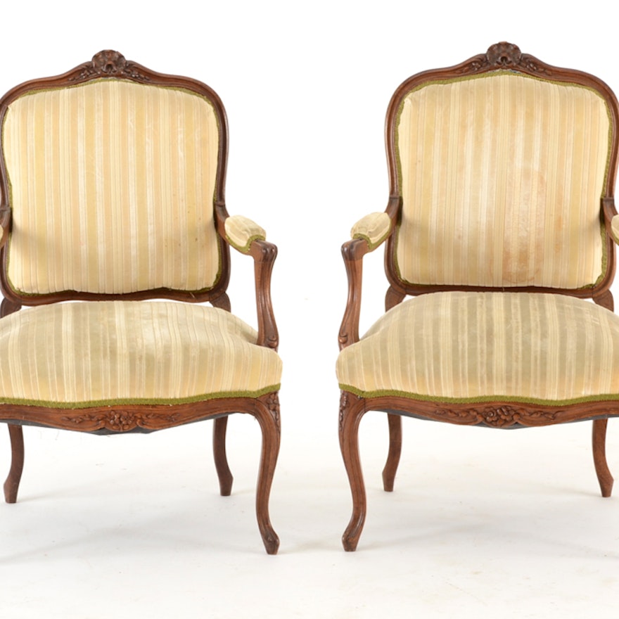 Pair of Louis XV Style Fauteuils