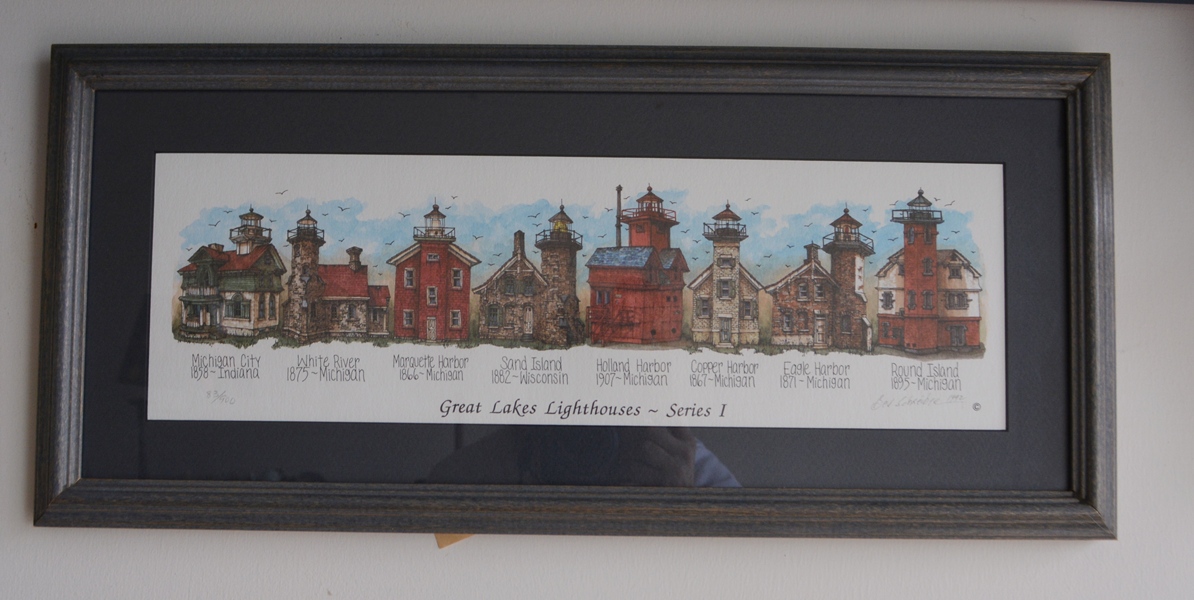 Bev Schrieber L/E "Great Lakes Lighthouses" Offset Lithograph