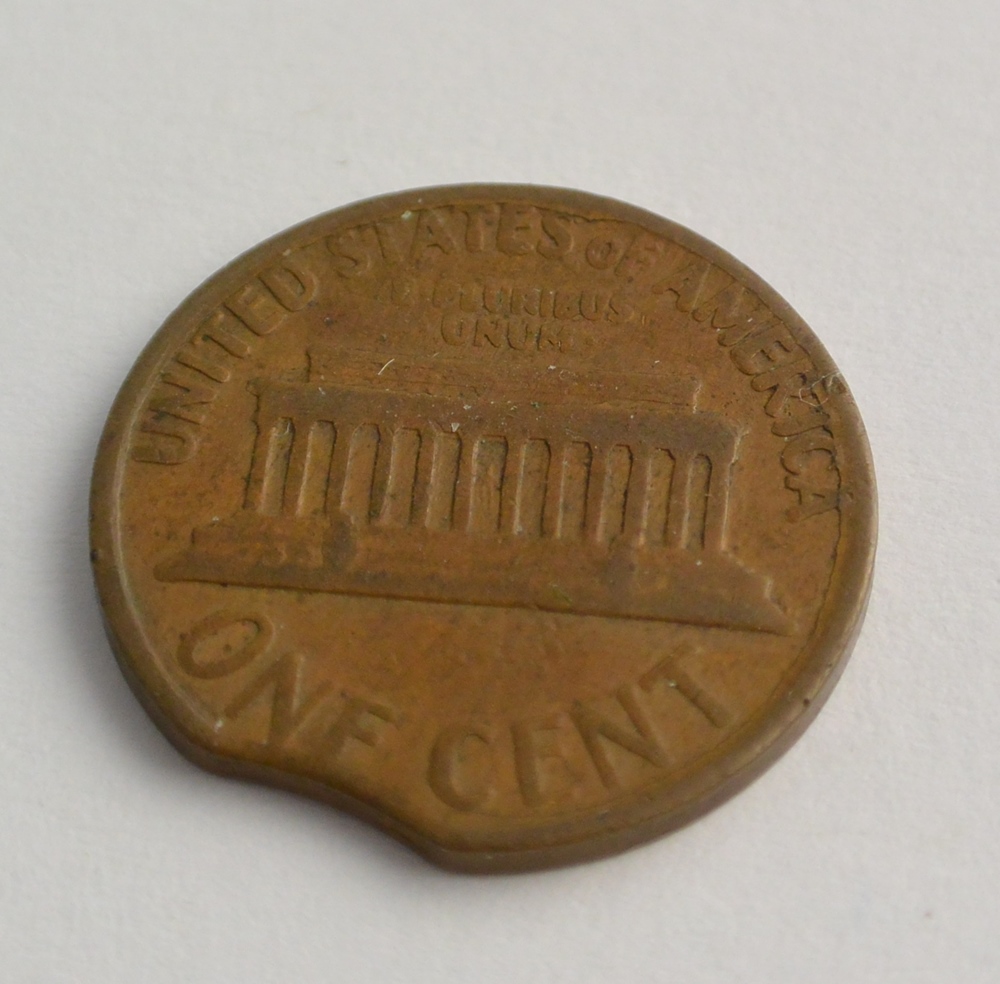 Clipped Planchet Lincoln Cent Coins from 1964 and 1967