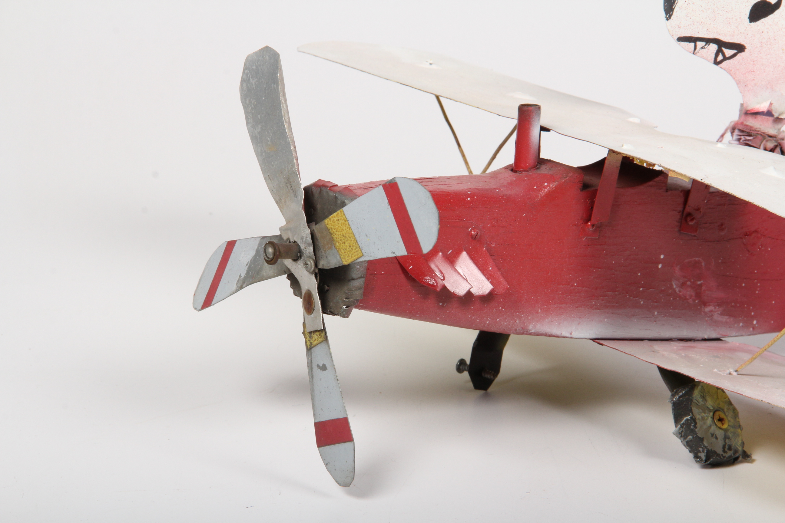 Snoopy in Bi-Plane Whirligig Folk Art
