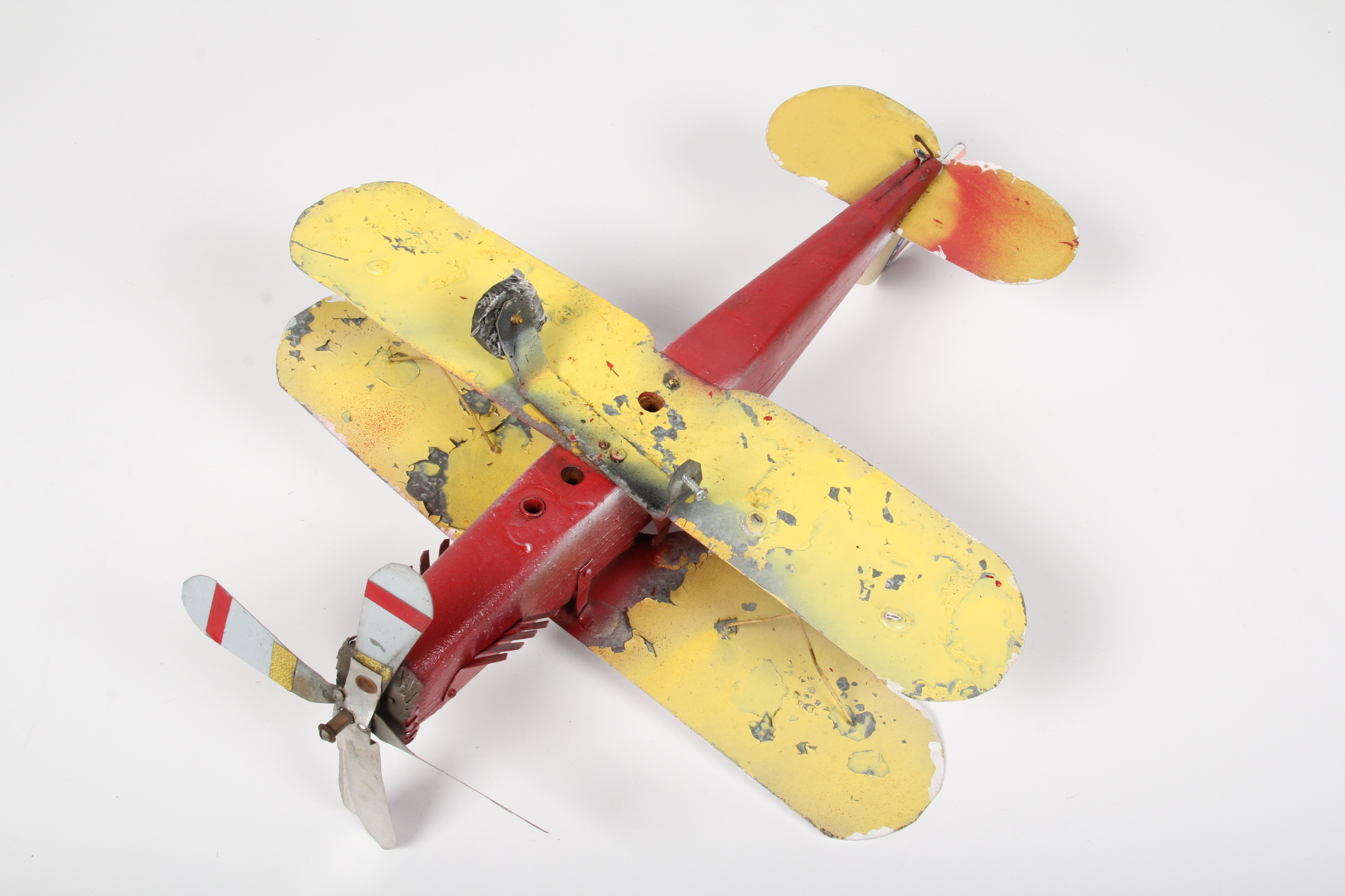 Snoopy in Bi-Plane Whirligig Folk Art