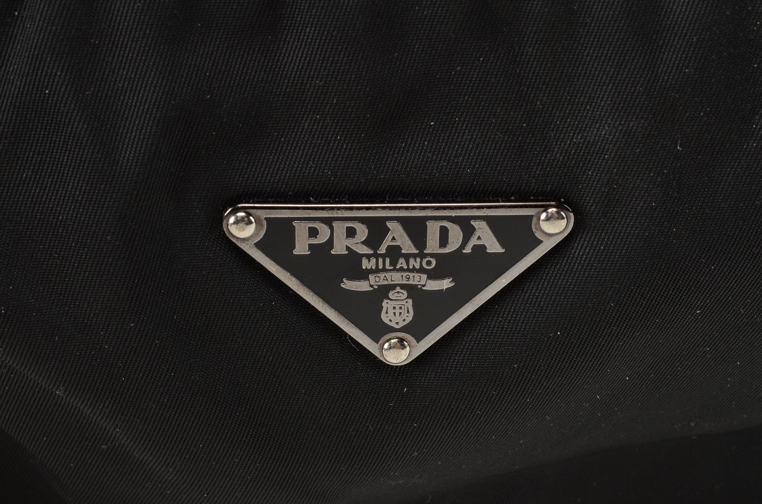 Black Nylon Prada Baguette Bag
