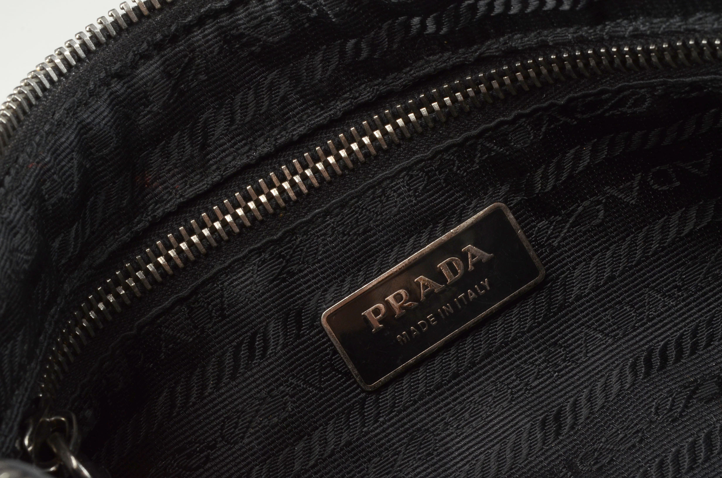 Black Nylon Prada Baguette Bag