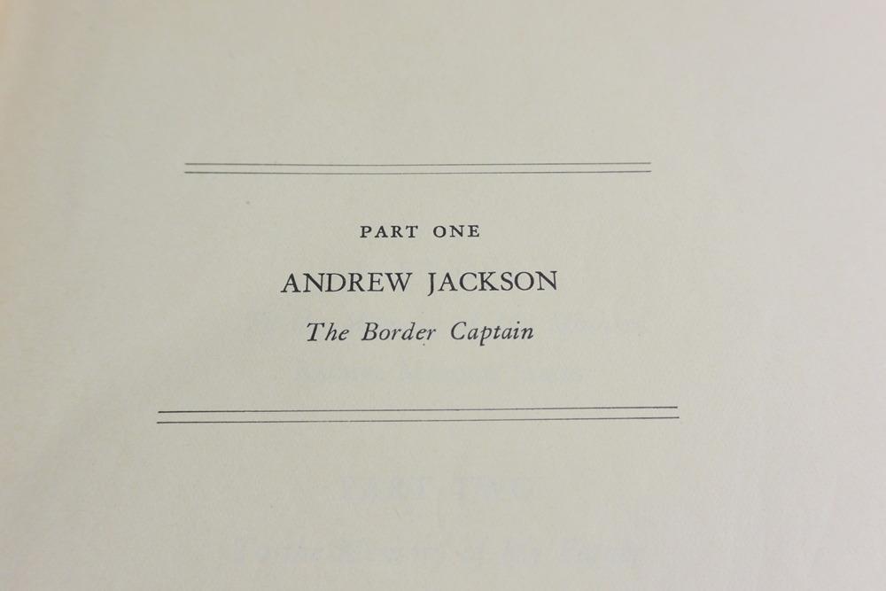 "The Life of Andrew Jackson" Copyright 1938