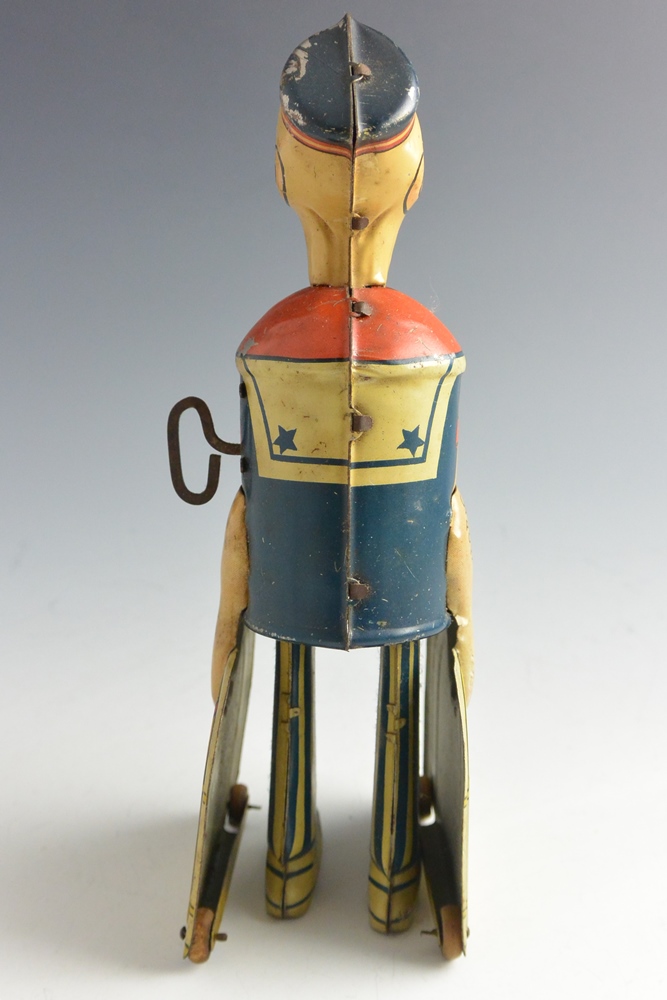 1930s Vintage Popeye with Parrots Windup Tin Toy